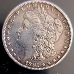 1881  Silver MORGAN Dollar Coin Rare