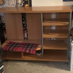 Particle Board And Steel Entertainment System