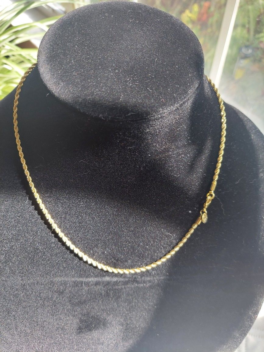 Necklace Rope Style Silver Gold Plated .