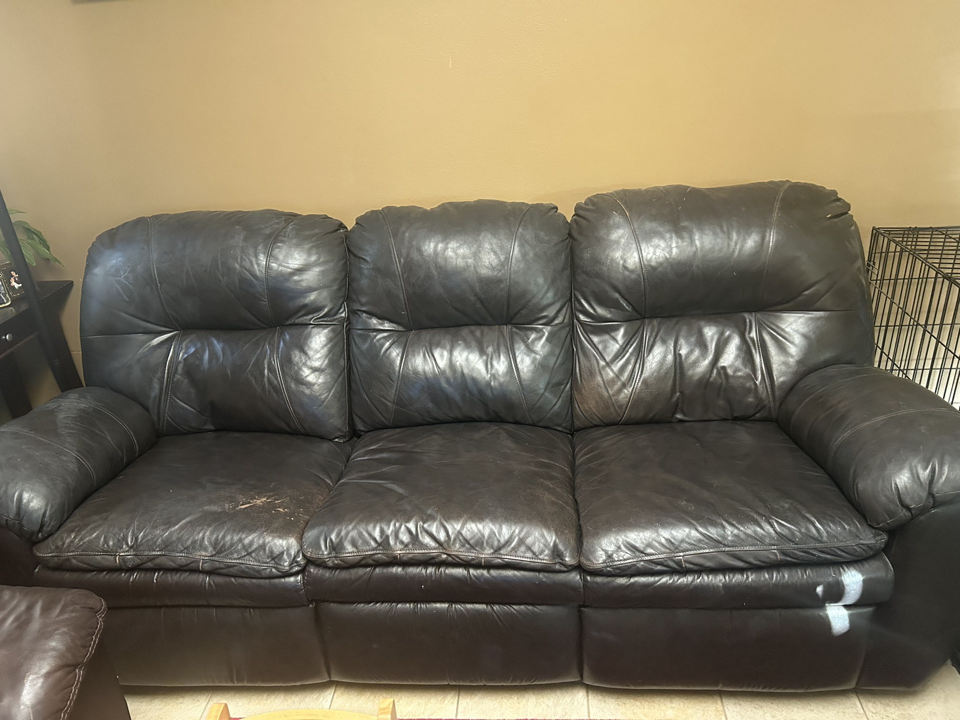 Chocolate Leather Couch