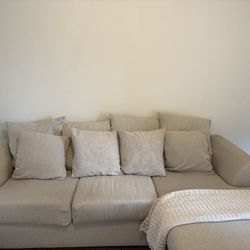 Linen Sofa Revivable Chase Pre Used 