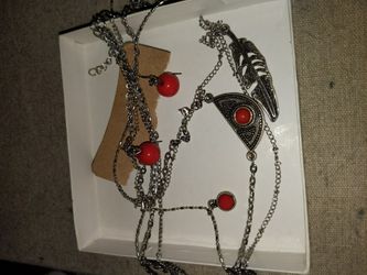 3 Tier Necklace W/ Earrings