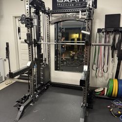 PRO SERIES Ultimate 3-1 Half Rack Functional Trainer w/Smith Machine Bar | 400lb Stack | Gym Equipment | Fitness | Commercial | Squat Rack 
