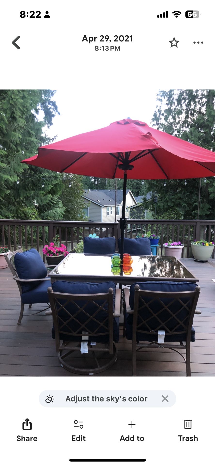 Outdoor Dining Set With Umbrella