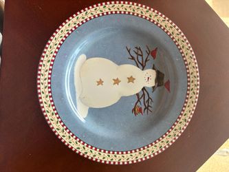 Snowman snack plate