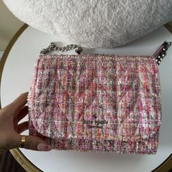 Kate Spade Pink Tweed Shoulder Bag 
