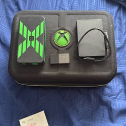 Xbox Series X 1Tb + Two Controllers (1 Blue & 1 Black) + 4 Battery Packs With Power Bank + Two External Storage Devices (Seagate 2Tb Block + 1Tb Card)