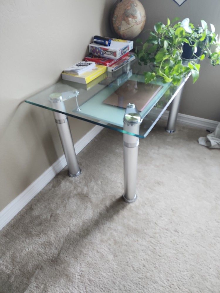Clear Glass Table For Sale