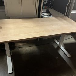 Haworth New Large Electric Desk Standing Desk With A Cabinet 