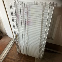 5 Shelving White Metal Only 32”x16Or 25” X17” 