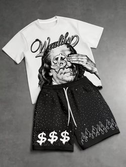 Shorts and T shirt With Benjamin Franklin