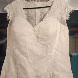 High Low Wedding Dress Size 10