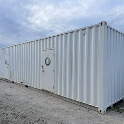 🚻 40’ Restroom Container – Ready to Use | Male & Female Sides | Central A/C | Plug & Play Setup 🚻