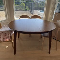 Round Wood dining table only