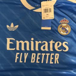 adidas Real Madrid 25/26 Long Sleeve Third Jersey Men's