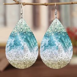 Blue Ocean Drop Earrings 