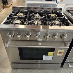 Thor Kitchen 36” Stainless Steel Pro Style Dual Fuel Range