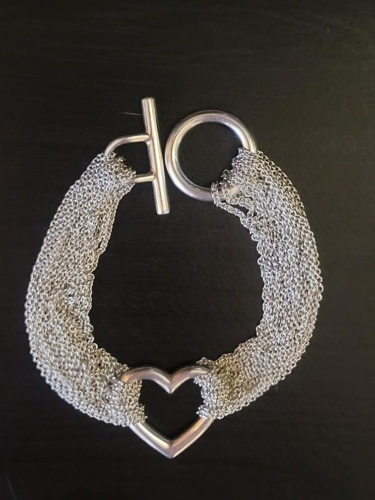 Tiffany & Co. Multi-Strand Heart Toggle Bracelet – Sterling Silver – Iconic Elegant
