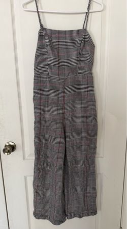 Plaid Wide Leg Jumpsuit