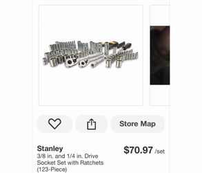 Stanley 3/8 in. and 1/4 in. Drive Socket Set with Ratchets (123-Piece)