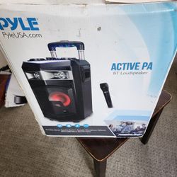 Pyle Pwmkrdj84bt Portable Stereo Speaker System  W Mic and Remote