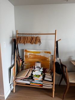 Awesome wooden clothing rack!