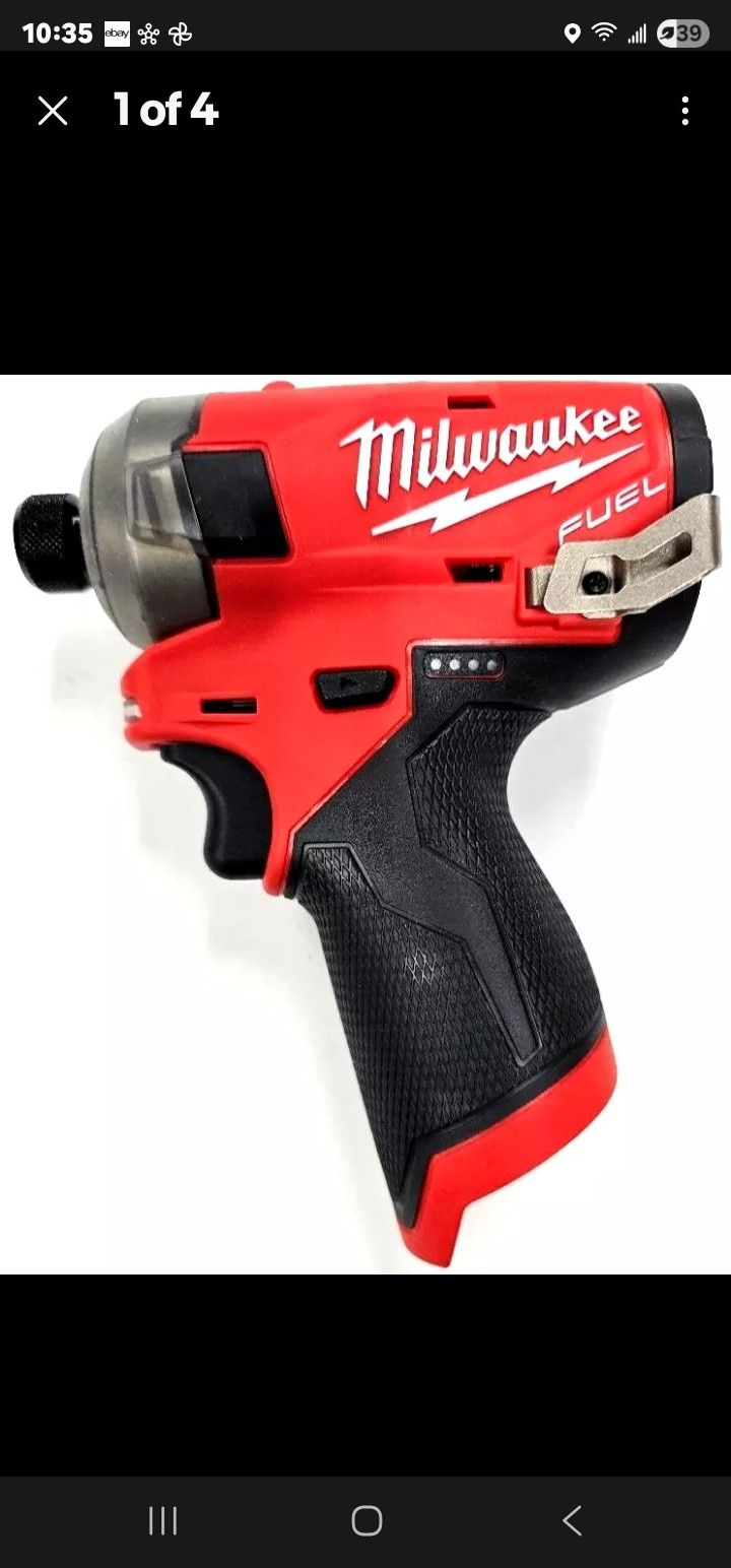 Milwaukee M12 FUEL SURGE 12V Lithium-Ion Brushless Cordless 1/4 in. Hex Impact Driver Compact, Tool Only, New