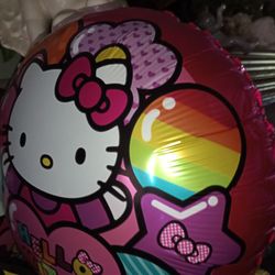 $40 Hello Kitty Gift Set And Hello Kitty Stick Balloon Ready For Pickup ❤️