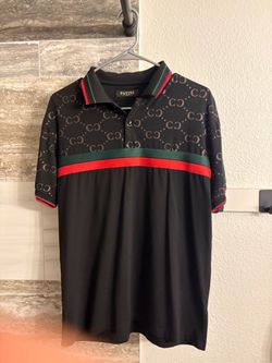 Pavini Black Monogram Polo Shirt