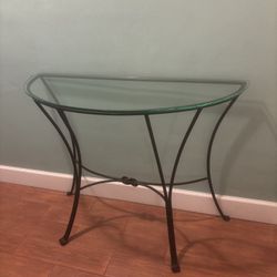 Glass & Metal Entry Table