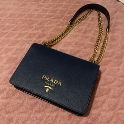 Prada Bag Saffiano Leather Small - Blue