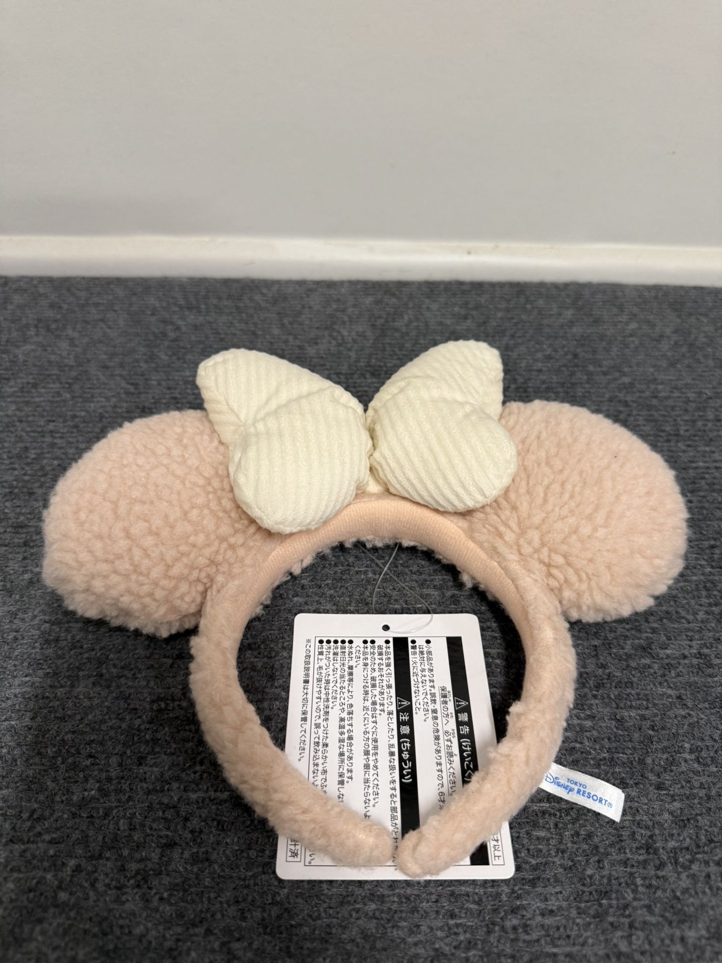 Adorable Minnie Mouse Malibu Pink Fluffy Ears Headband – Tokyo Disney Japan TDR Exclusive!