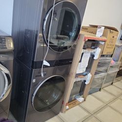 LG ThinQ Stackable Washer And Gas Dryer 