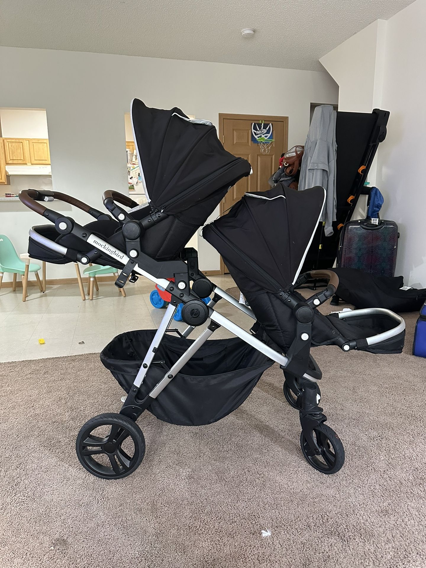 Mockingbird Single To Double Stroller, + Infant Insert