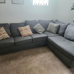 Dark Gray Sofa Chaise