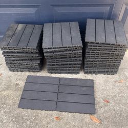 Interlocking patio tile deck flooring