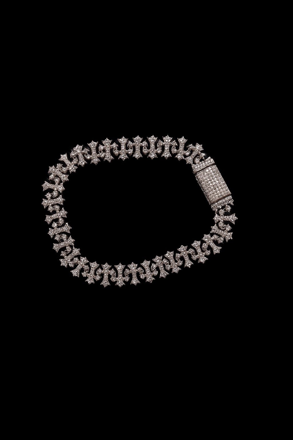 Gothic Cross Shape moissanite Bracelet
