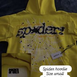 Yellow sp5der hoodie