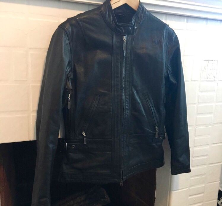 Genuine leather HARLEY DAVIDSON motorcycle riding jacket for women.