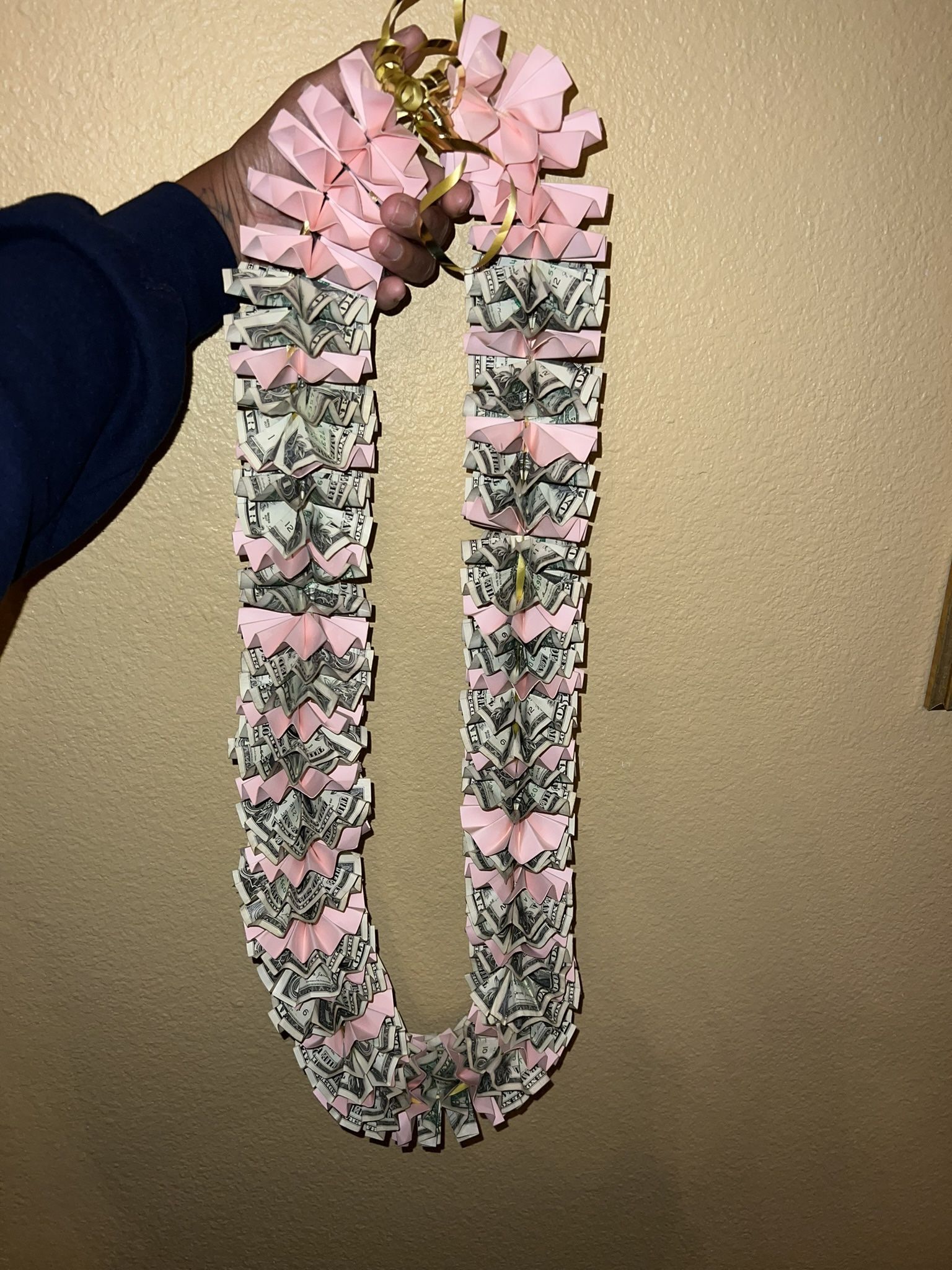 Pink Graduation Money Lei
