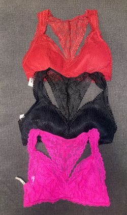 NWT Victoria’s Secret Small Lace Bralettes - Pink, Red, Black $5 Each