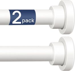 2 Pack Adjustable Spring Tension Curtain Rods