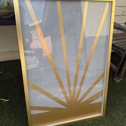 Gold Framed Abstract Artwork 
