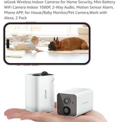 New 2 Mini Indoor Wireless Security Cameras