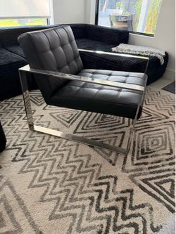 Black leather chair for sale