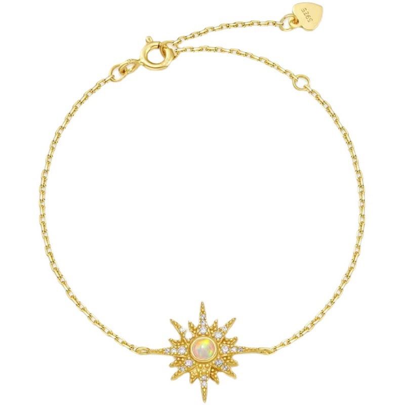 Japanese hexagram bracelet 925 sterling silver gold-plated bracelet