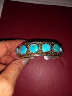 Sterling silver & tourqouise bracelet