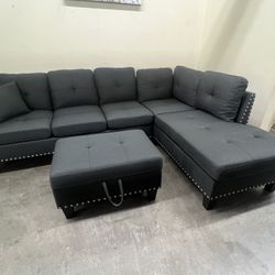 Sectional Sofa With Ottoman Storage