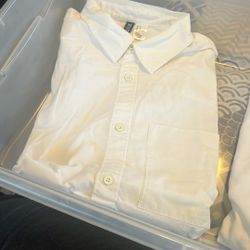 Short Sleeve White Dress Shirt
