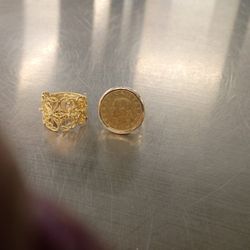 Gold Coin Rings